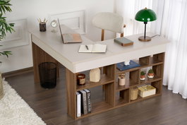 Nordure Vesper Escritorio de Estudio Cashmere y Nogal